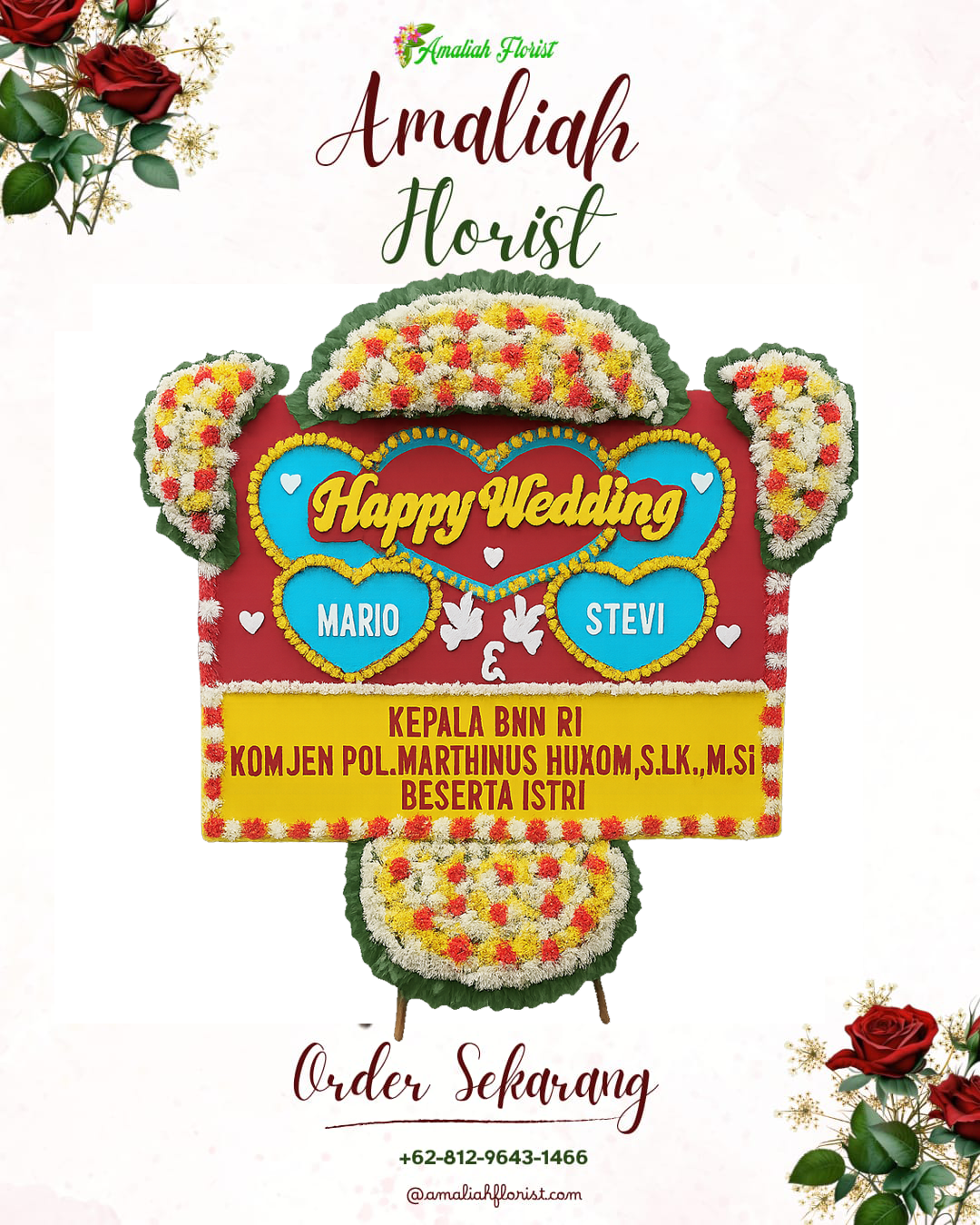 Papan Bunga Pernikahan Penukal Abab Lematangilir